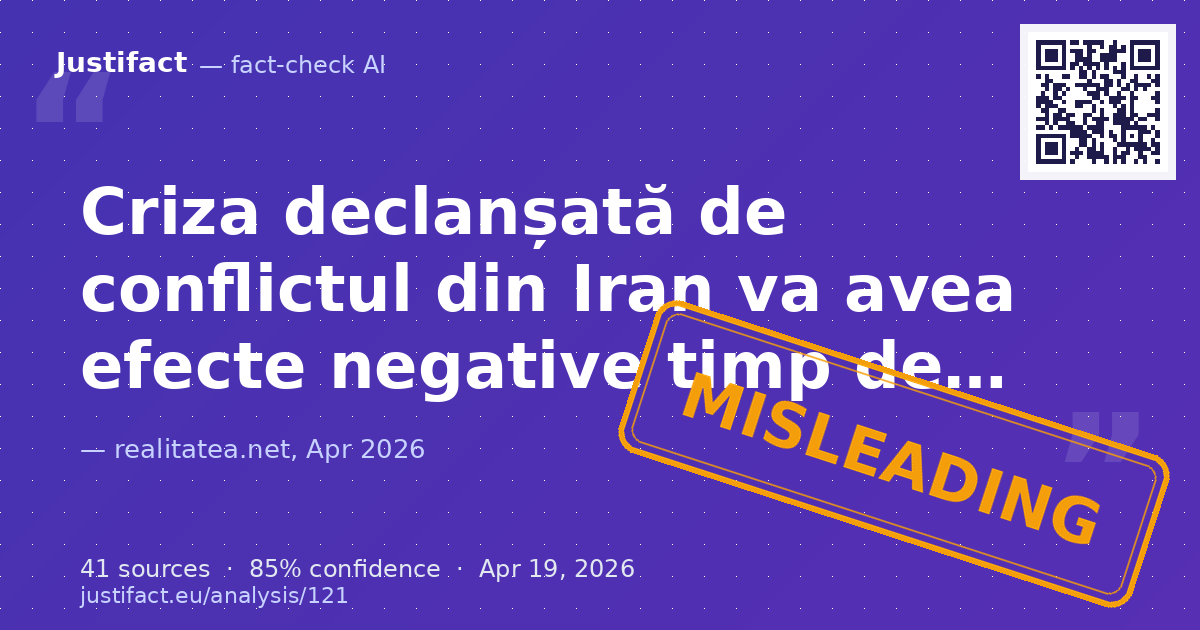 Articolul analizează declarațiile Ministrului Energiei, Bogdan Ivan, privind impactul prelungit al crizei… — rated ÎNȘELĂTOR