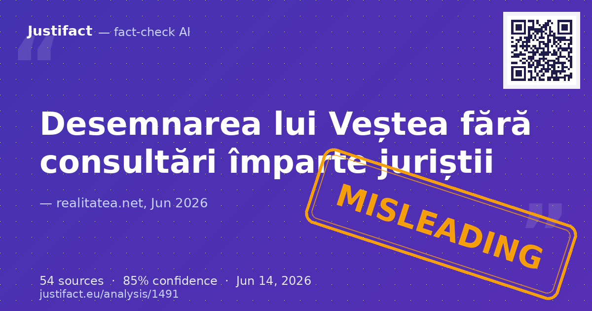 Declarațiile fostului ministru al Justiției, Tudorel Toader, care critică decizia președintelui Nicușor Da… — rated ÎNȘELĂTOR