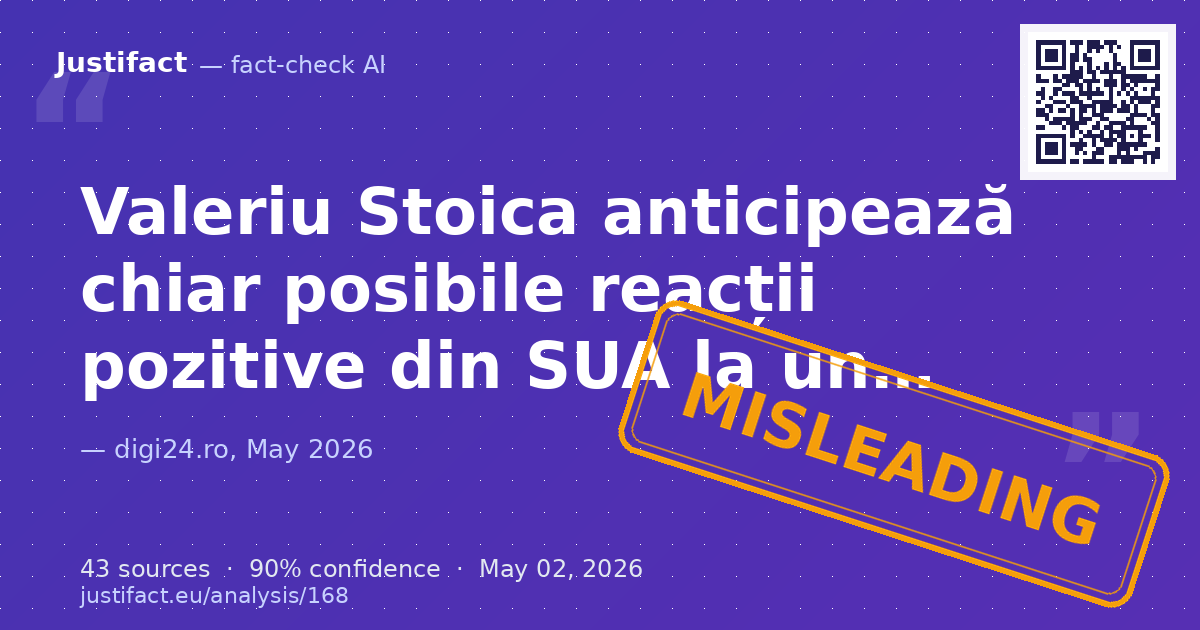 Articolul prezintă opiniile și predicțiile lui Valeriu Stoica, fost președinte PNL, despre posibilele evol… — rated ÎNȘELĂTOR