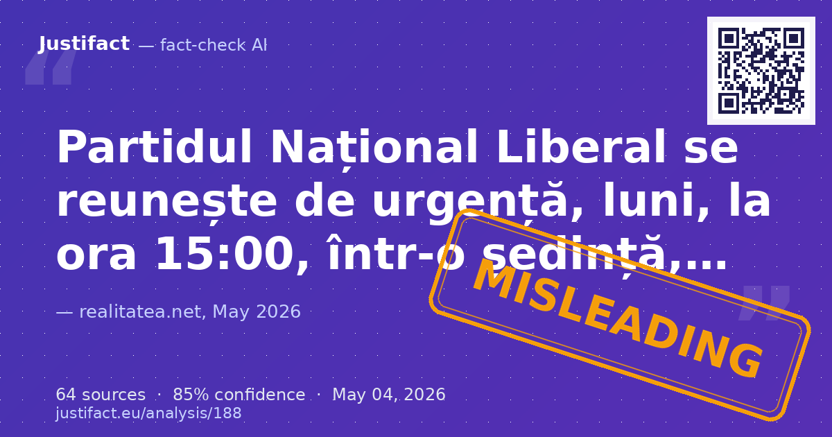 Articolul anunță ședințe de urgență ale PNL și PSD pentru astăzi, 4 mai, în Parlament, cu câteva ore înain… — rated ÎNȘELĂTOR