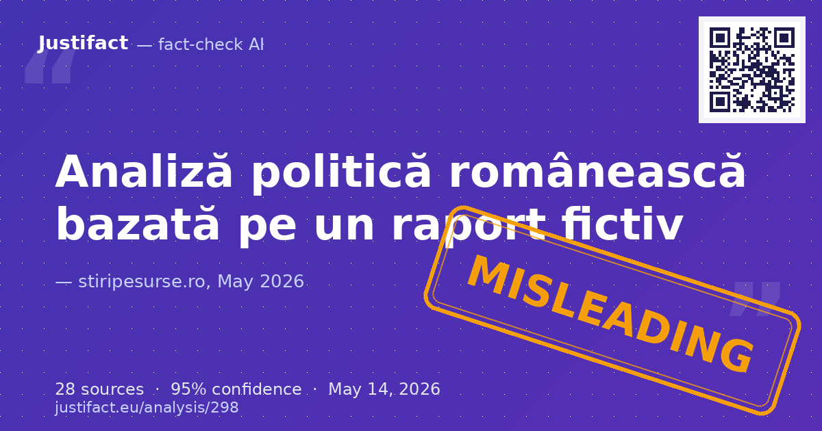 Un articol care prezintă o analiză a situației politice din România, bazată pe un raport fictiv "The Icebe… — rated ÎNȘELĂTOR